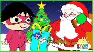 ryan helps santa delivering presents christmas cartoon animation for children