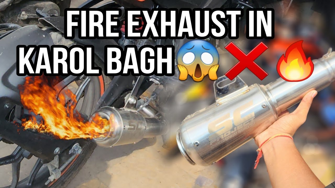 exhaust fitting in pulsar ns 125 in karol bagh😱 ️ aag nikal rahi h YouTube