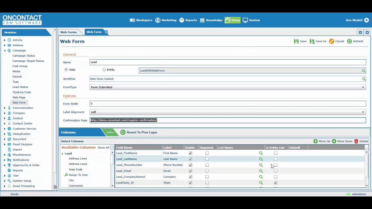 OnContact CRM - Web Form Integration - YouTube