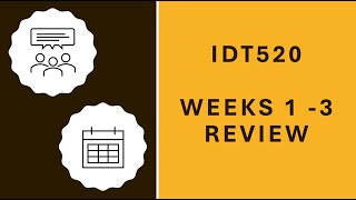 IDT520 Week 4 Review Instructional Video