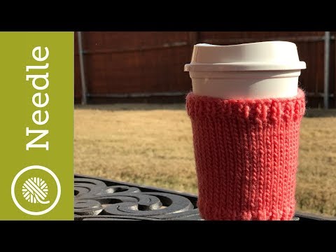 how to knit a cup cozy