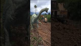 Máy Xúc Đất Và Khủng Long Cổ Dài _long neck excavator and dinosaur screenshot 3