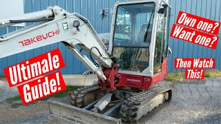 Takeuchi Mini Excavator Walkthrough and Overview Inside and Out!