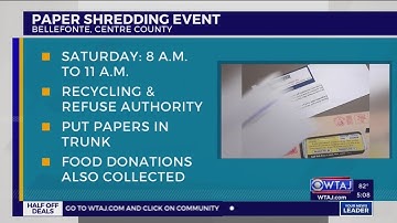 Free paper shredding event in Centre County to help protect residents from identity theft