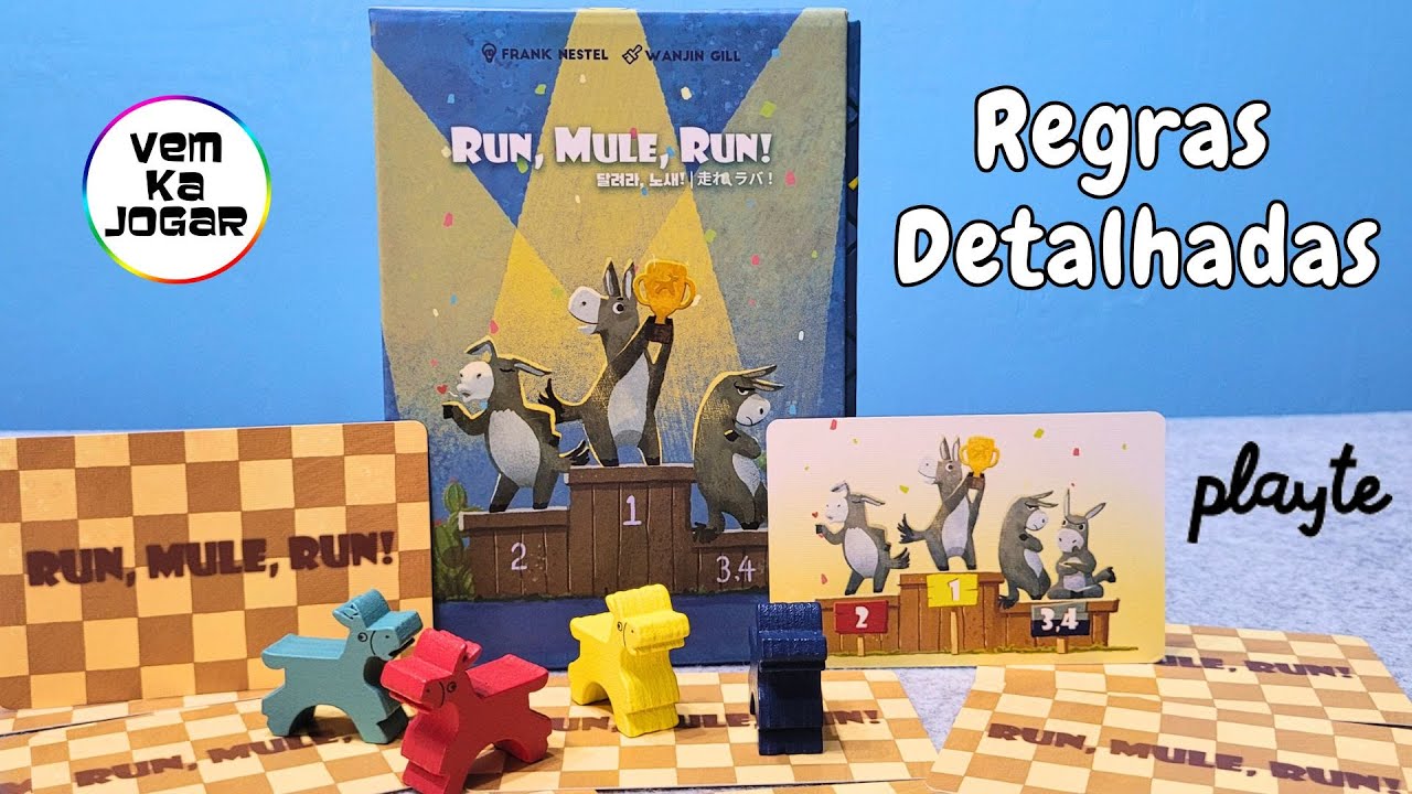 Como jogar RUN MULE RUN — Playte Games - Regras completas ! - YouTube
