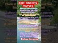 Stop trusting people #quote #motivation #mindset #facts