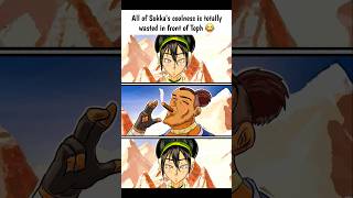 All of Sokka's coolness is totally wasted in front of Toph 😂