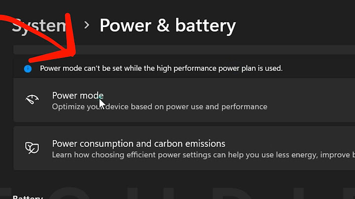 Nb power option ไม ม ให เล อก hight performance