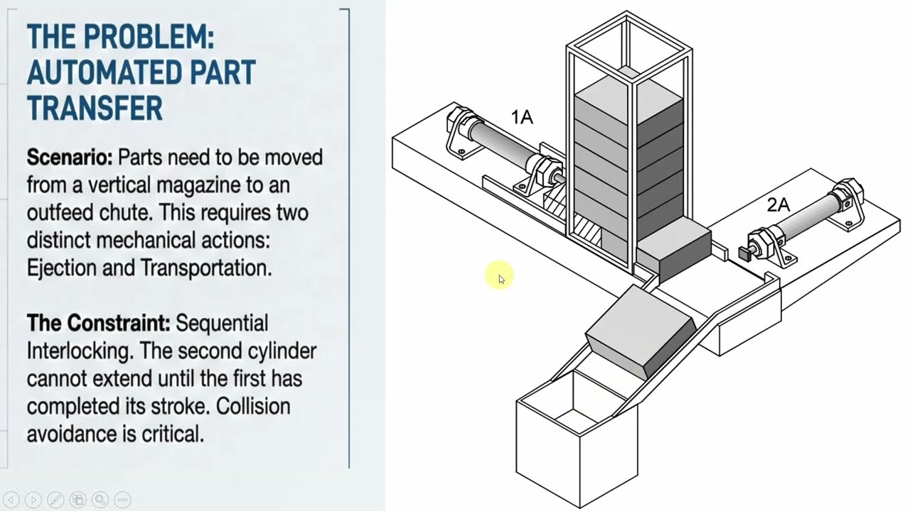 Multiple Actuator Circuit simulation using FESTO FluidSIM software