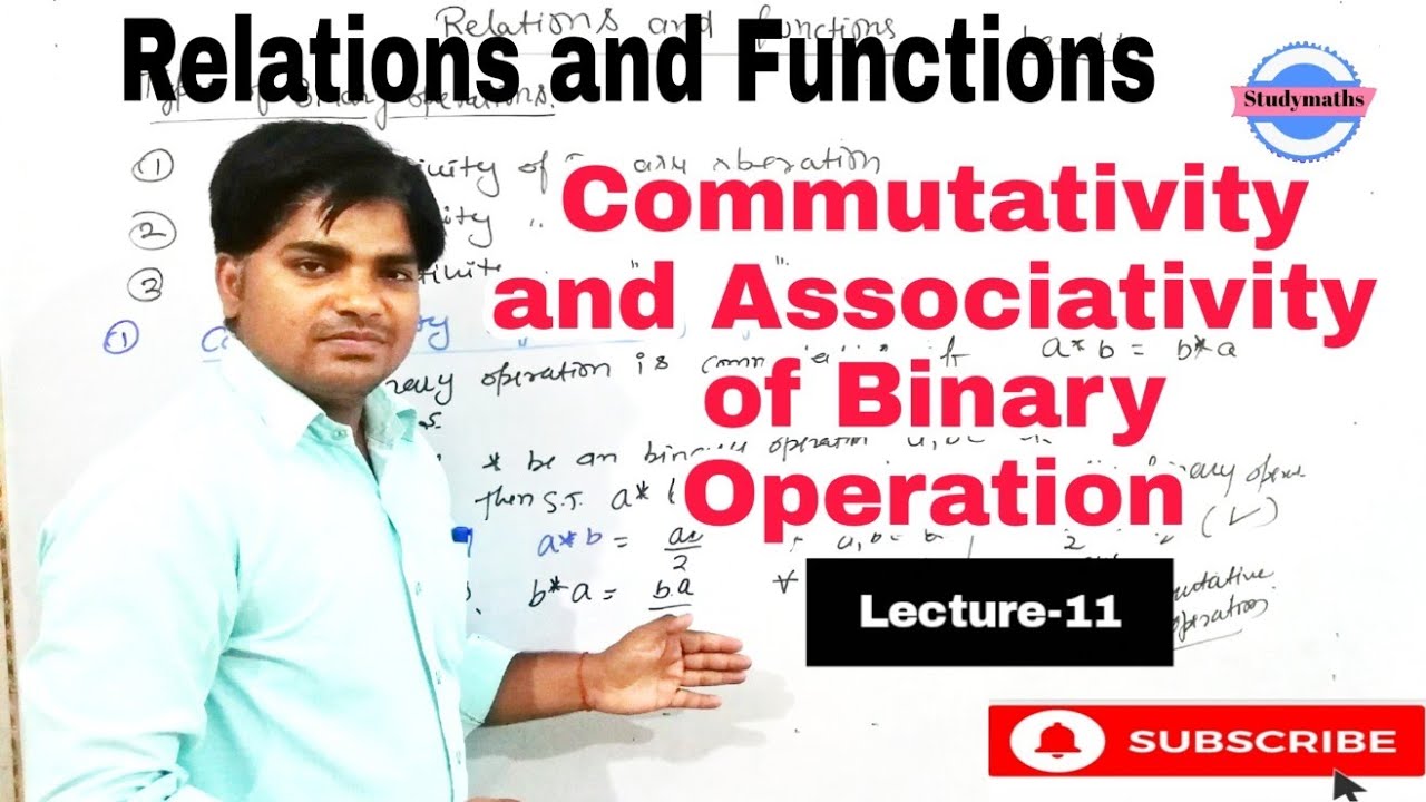 Types of Binary Operations class 12 maths, Commutativity, Associativity ...