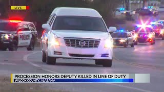 Procession honors Wilcox County deputy killed in line of duty