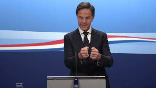 Integrale persconferentie van minister-president Rutte na de ministerraad van 14 oktober 2022.