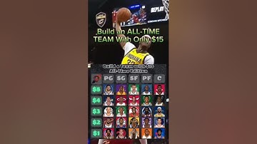 Build an ALL-TIME TEAM with only $15 #nba #like #subscribe