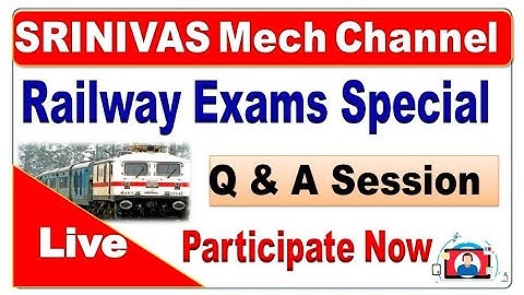 Railway Exams special Live Discussion  Latest Data  by SRINIVASMech