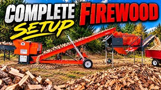 RX500 + 24' Conveyor + Drum Tumbler | Full Firewood Production Setup TESTED!