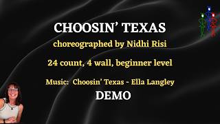 Choosin' Texas line dance demo