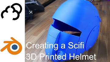 3D Printed Scifi Helmet - Blender Speed model
