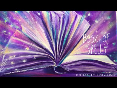 Acrylic Painting Tutorial “Book Of Magic” STEP BY STEP 