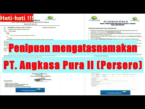 PENIPUAN LOWONGAN KERJA MENGATASNAMAKAN PT ANGKASA PURA 2 (Persero)