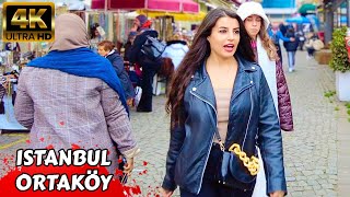 Ortaköy İstanbul 2023 Türkiye 5 Mart Yürüyüş Turu Türkiye Vlogger Seyahat 4K 60Fps