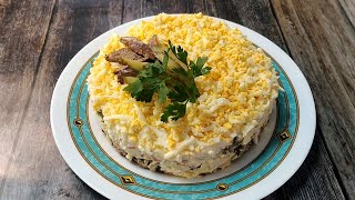 Из куриной печени. Салат сразу на стол! Без лишних продуктов.