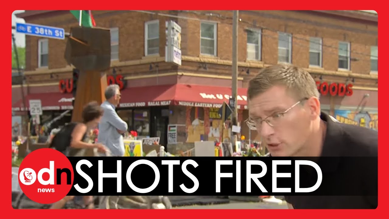 George Floyd Protest Reporter Dives for Cover as Gunshots Interrupt Live News Broadcast