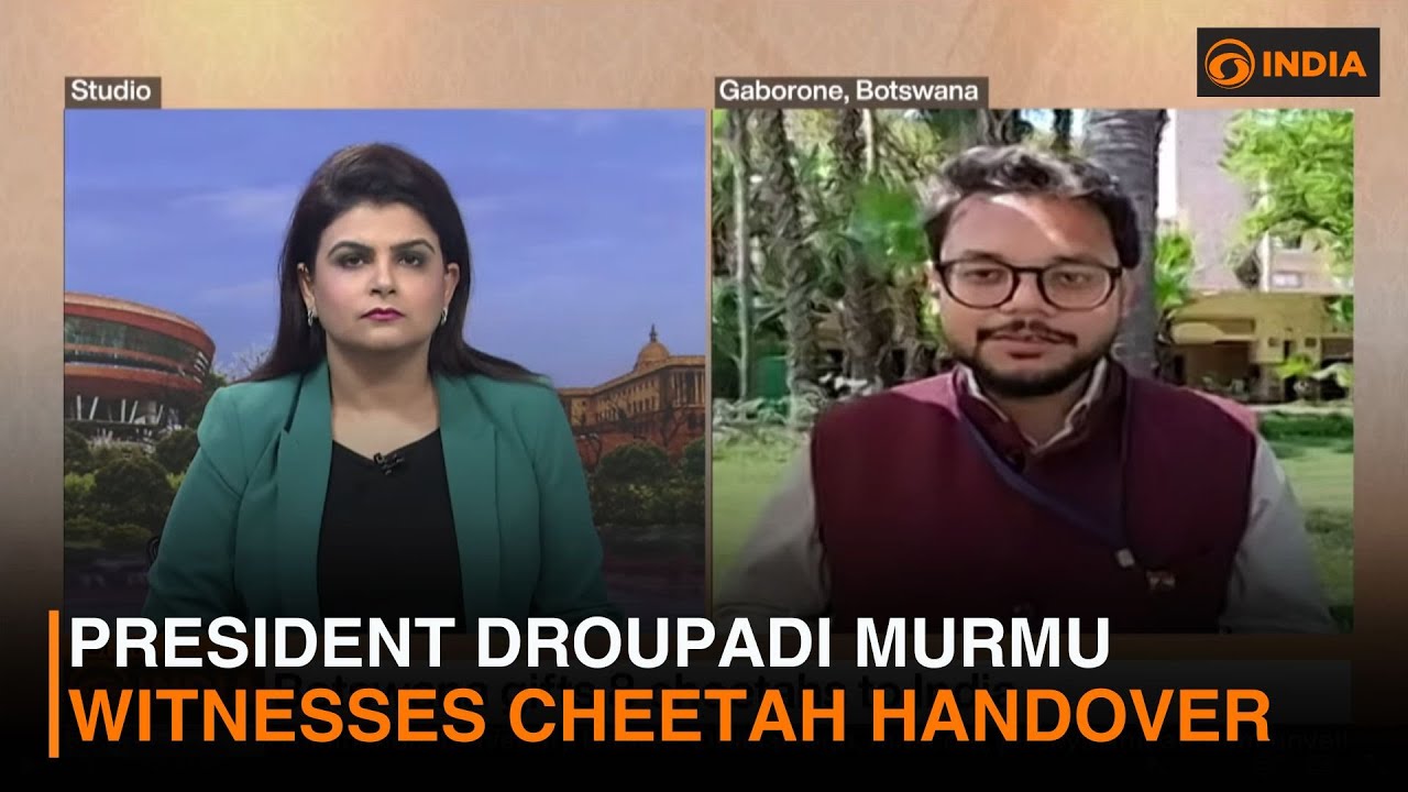 President Droupadi Murmu witnesses cheetah handover | DD India