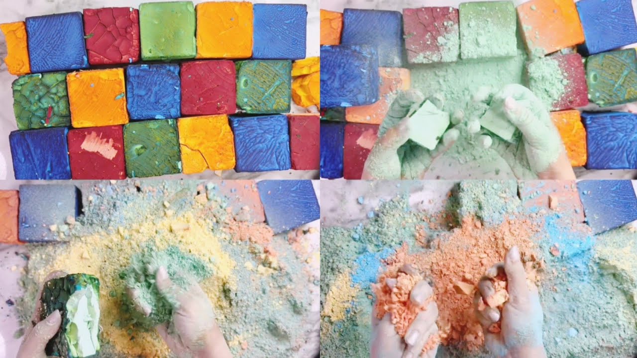 Soft,Fluffy & Crispy Gym Chalk Crush | oddly Satisfying | @asmrcloud ...