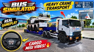 Heavy Crane Transport Mission 😱 | BR Truck Simulator Indonesia Gameplay # Truck simulator  screenshot 1