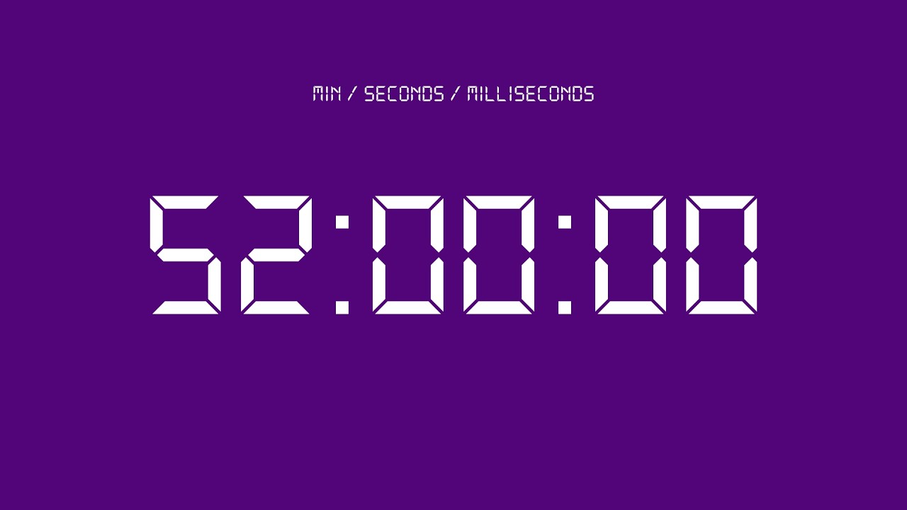 52 minute countdown timer
