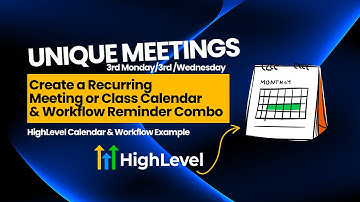 🕒 Mastering Recurring Meetings with HighLevel Calendars & Workflows: Simplify Scheduling Like a Pro!