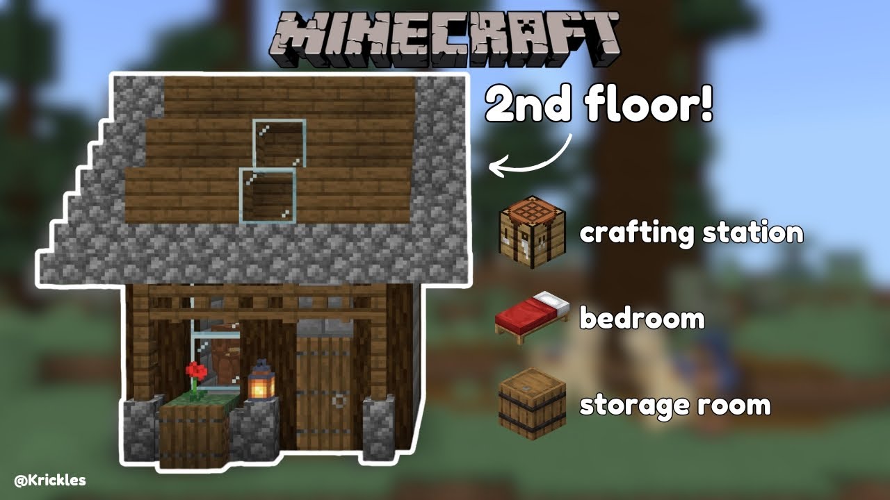 Minecraft: Simple Starter House (with 2nd floor) [Tutorial] - YouTube