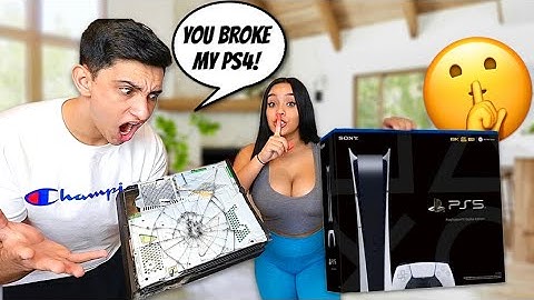 DESTROYING My Boyfriends PS4 & Surprising him with NEW PLAYSTATION 5! (PS5 Unboxing)