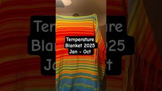 Temperature Blanket 2025 Jan - Oct #temperatureblanket2025 #crochetpattern #crochetblanket