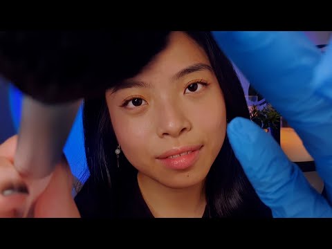 ASMR Brushing & Touching Your Face 💠 Gentle Full Face Relaxation (Realistic Layered Sounds)
