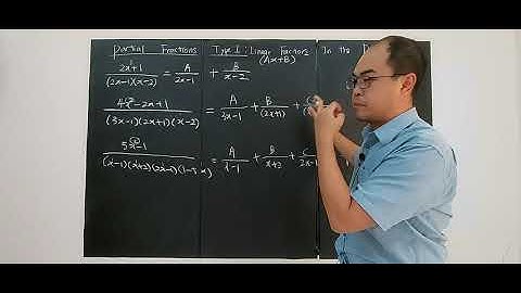 SUBTOPIC 6.3: PARTIAL FRACTIONS (1)