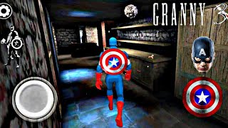 Captain America in Granny House || Granny New Mod || Granny 3 Gameplay