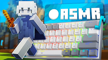 *UNCUT* Keyboard & Mouse ASMR | Hypixel Bedwars ( decently fast game)