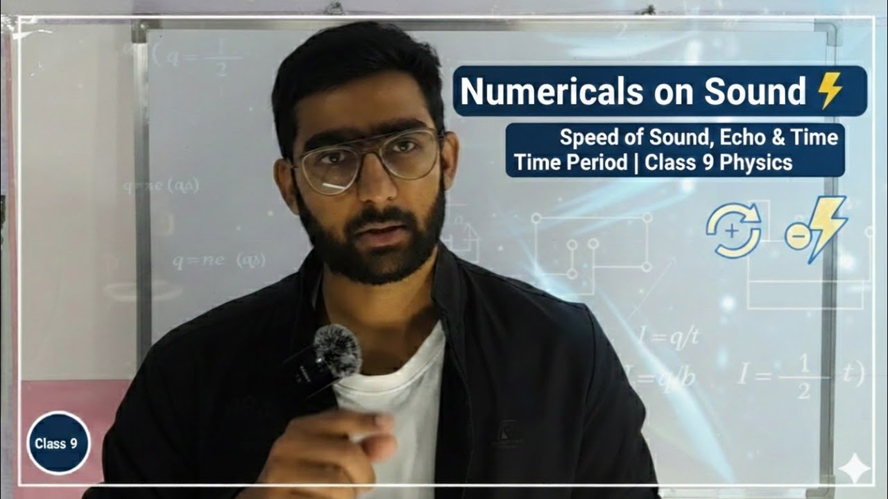 Numericals on Sound | Speed of Sound, Echo & Time Period (Class 9)