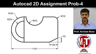 Autocad Class Assignment 2D Problem 4