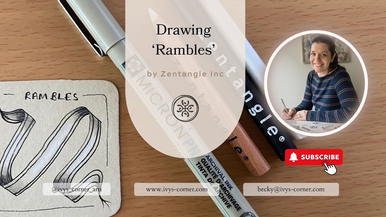 Рисунок узора «Rambles» от Zentangle Inc. 