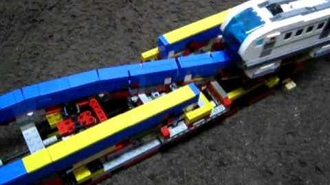 Lego Monorail Switch Rail test for Double Track 2