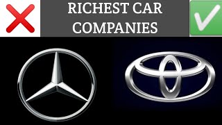 Top 10 Richest Car Companies In The World 2020