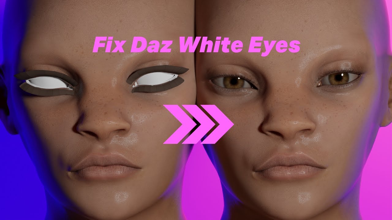 How to Fix White Daz Eyes in Blender (obj or fbx import) - YouTube