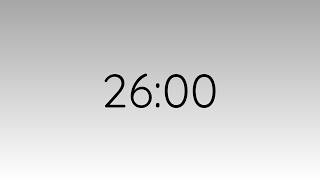 26 Minute Countdown | Minimal Timer (silver & black)