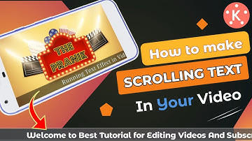How To Make Long Scrolling Text In Kinemaster | Running Text In Android | News Scroll
