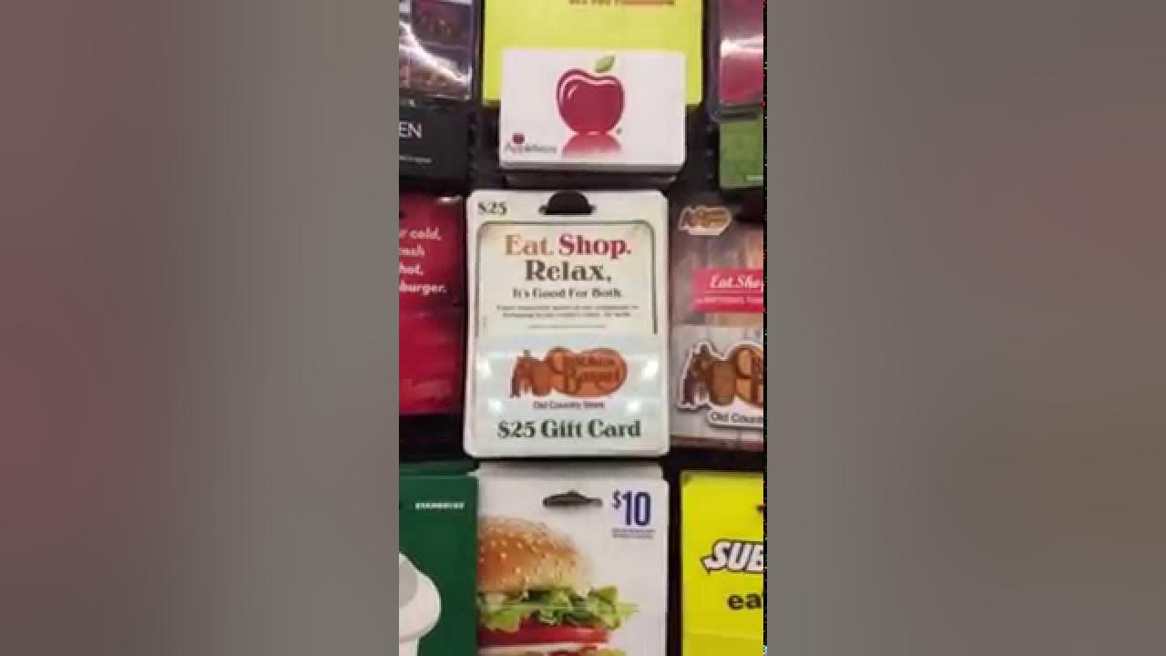 Cracker Barrel gift cards YouTube