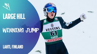 Kobayashi defies wind to secure one-round Large Hill win | Lahti | FIS Ski Jumping