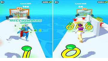 Run 🤑💍😇Rich 3D iOS Android Mobile Gameplay Levels 243 244