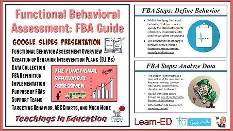 Functional Behavior Assessments FBA: Education Conference & Live Chat